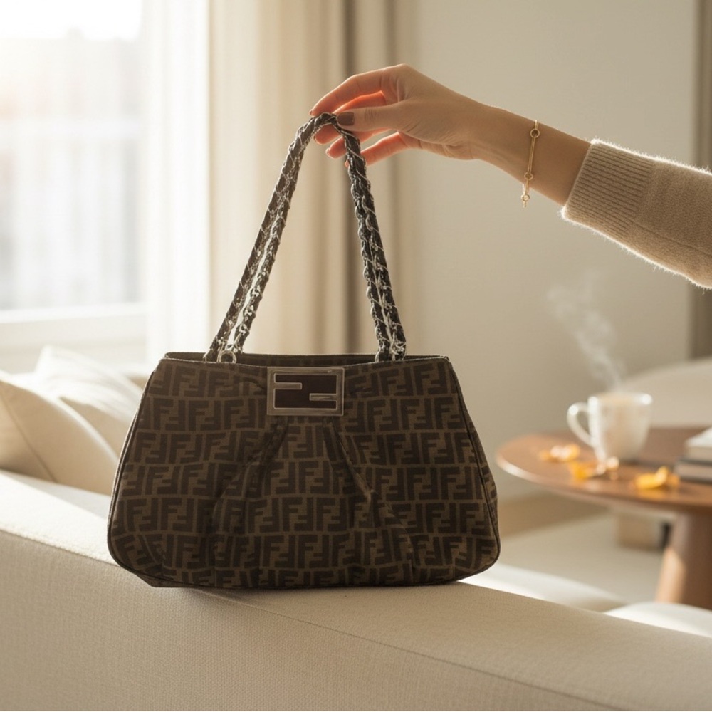 Authentic Large FENDI Mia Hobo Bag